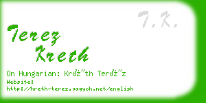terez kreth business card